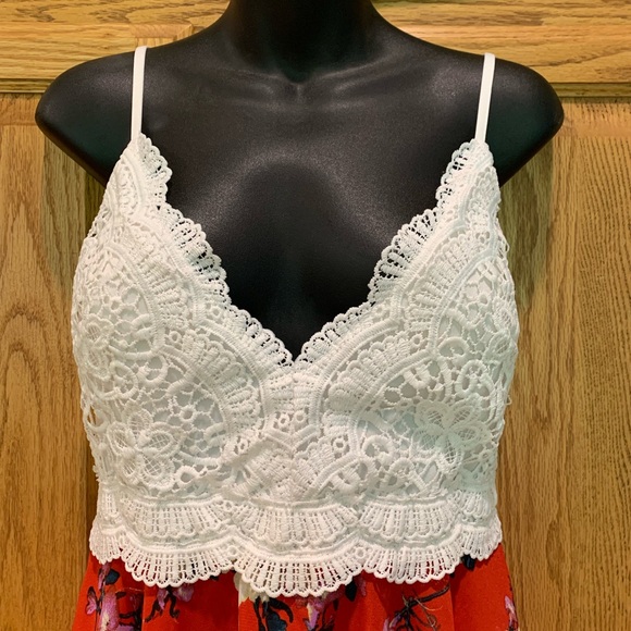 Haute Monde lace top red dress , junior Large - Picture 2 of 7